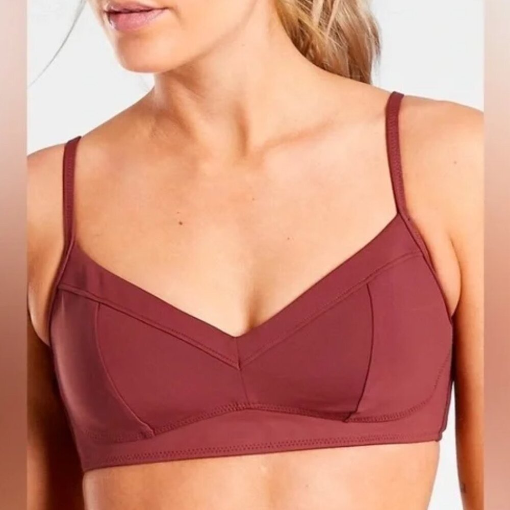 Athleta Sculpted Bikini Swim Top in Red Clay
